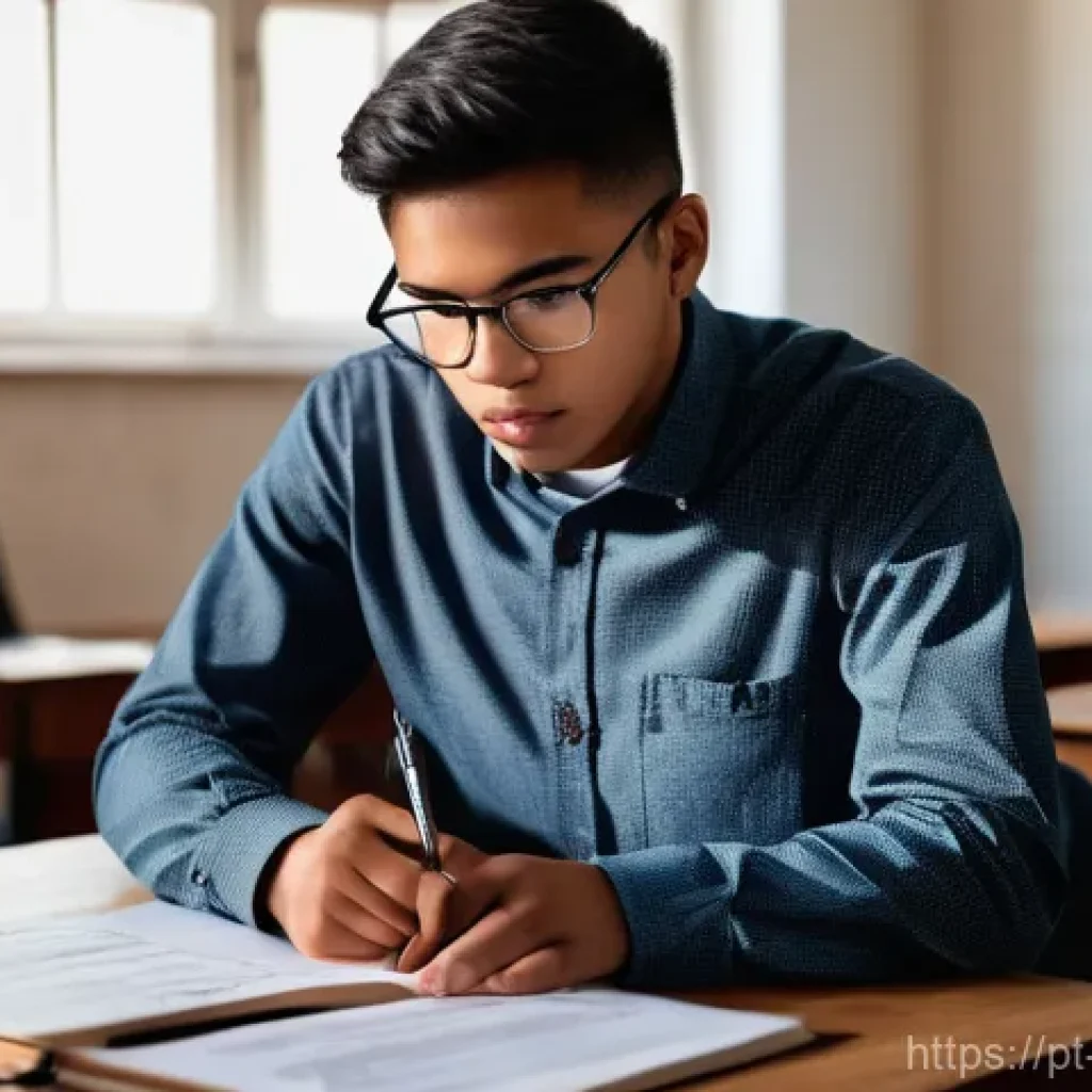 기계가공 기출 문제 해설 강의 - **Prompt:** A focused young adult, dressed in practical and modest academic attire (such as a long-s...
