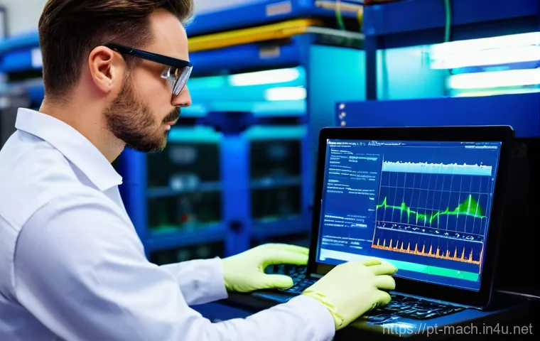 기계가공 업무 효율화 사례 - **Prompt:** "A brightly lit, futuristic factory floor bustling with activity. Sleek, industrial robo...