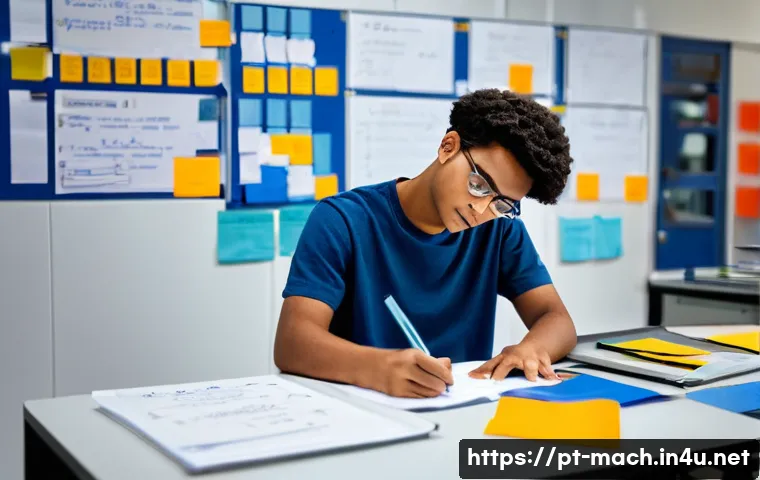 기계가공 실기 시험 준비 시간 - **Prompt 1: Focused Theoretical Preparation and Resilience**
    "A young, determined engineering st...