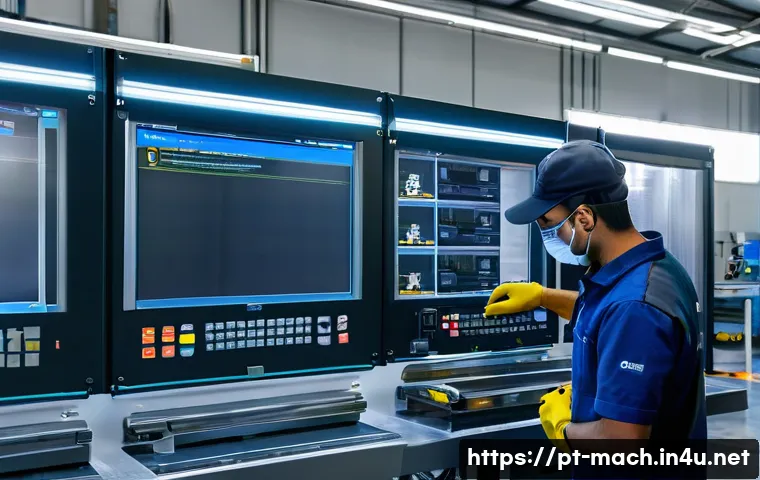 기계가공 직업 전망 분석 - A modern industrial workshop featuring advanced CNC milling machines in operation, with skilled Braz...